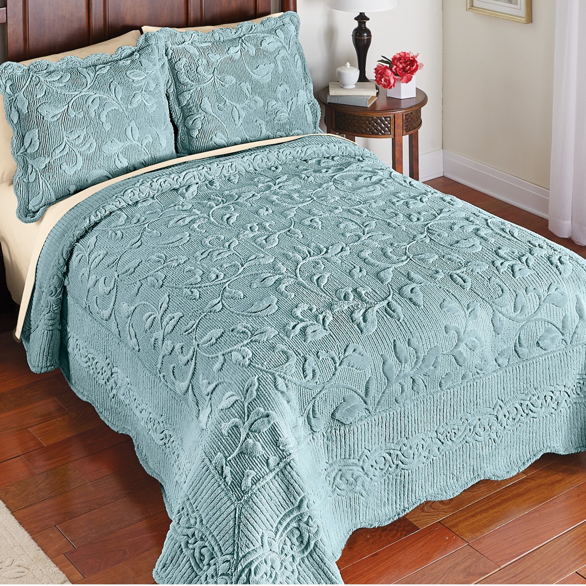 Elegant Faux Fur Leaf Quilt Collections Etc.