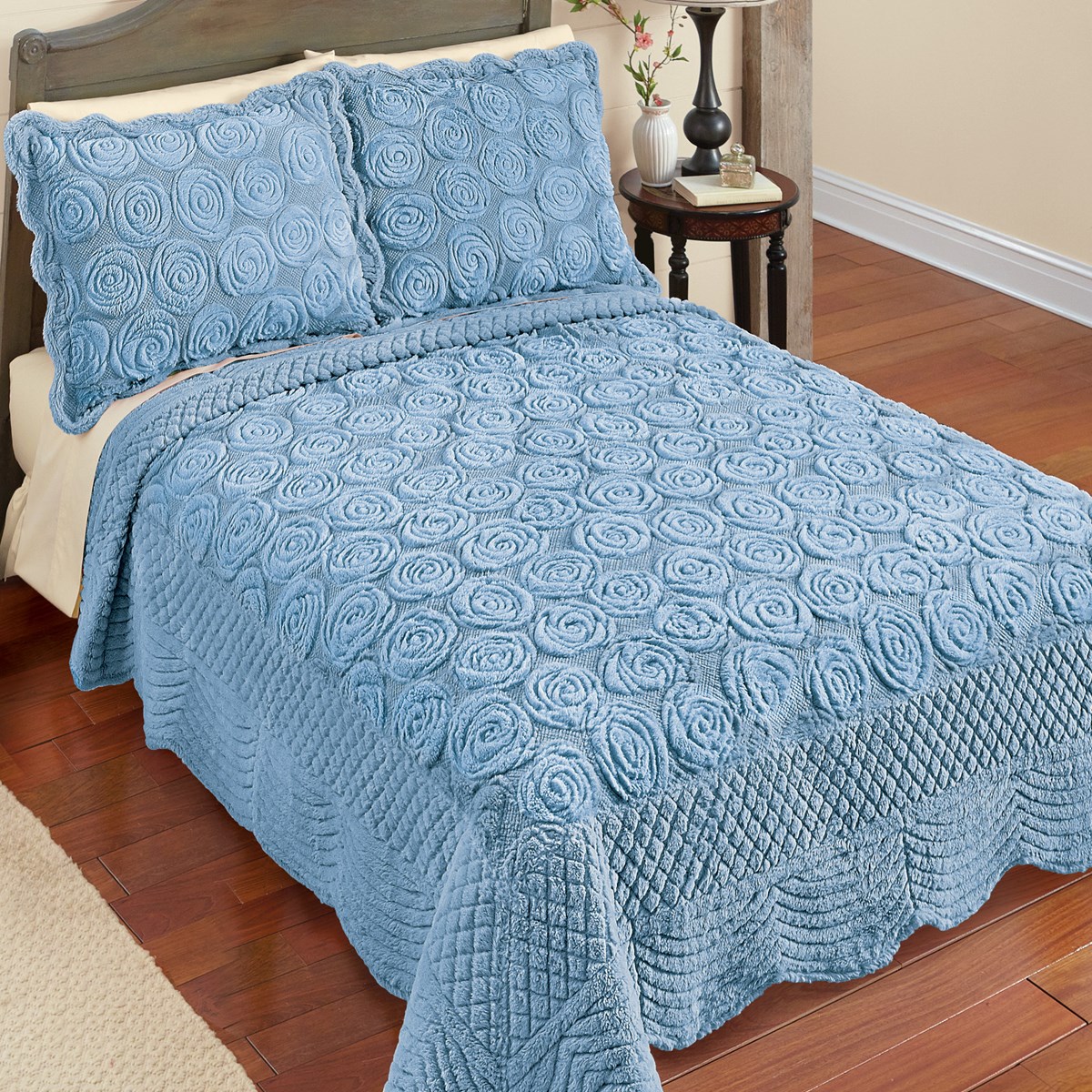 Elegant Faux Fur Rose Quilt Collections Etc.