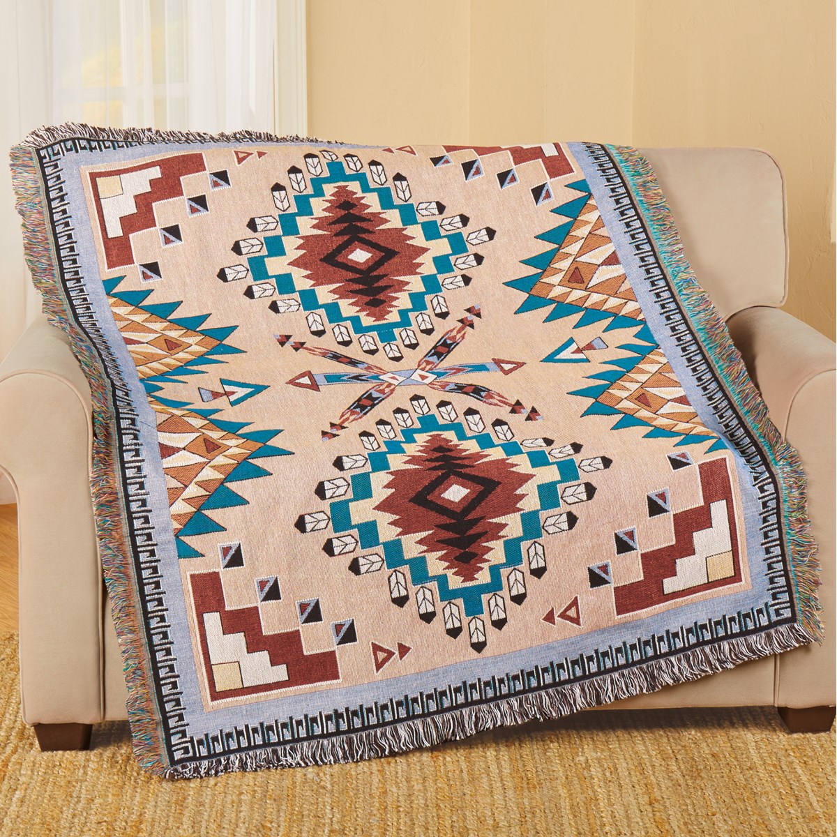 Southwestern Accents Tapestry Throw Blanket Collections Etc.