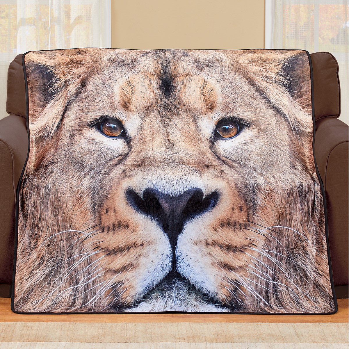 Lion Fleece Throw Blanket Collections Etc.