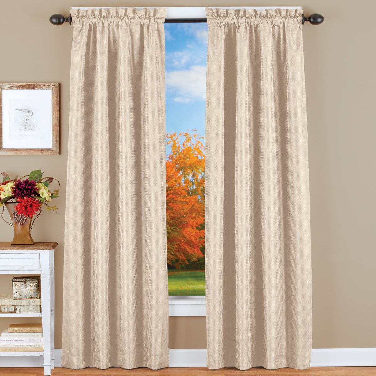 Energy Efficient Basket Weave Curtain Panels Collections Etc.