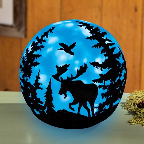 Lighted Northwoods Motion Ball Cabin Décor Collections Etc Lighted Northwoods Motion Ball Cabin