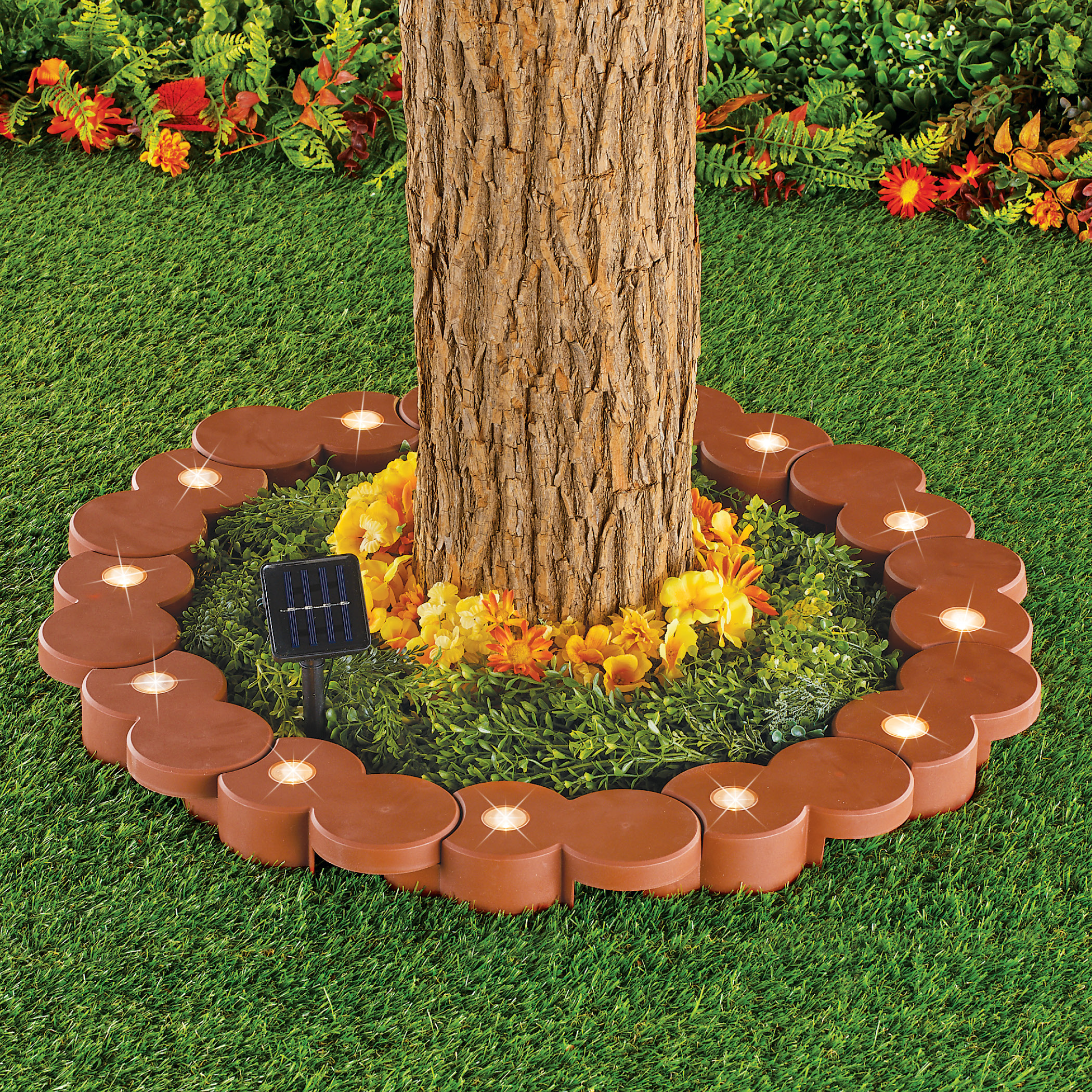 Garden Border Edging Stones With Solar Lights Collections Etc