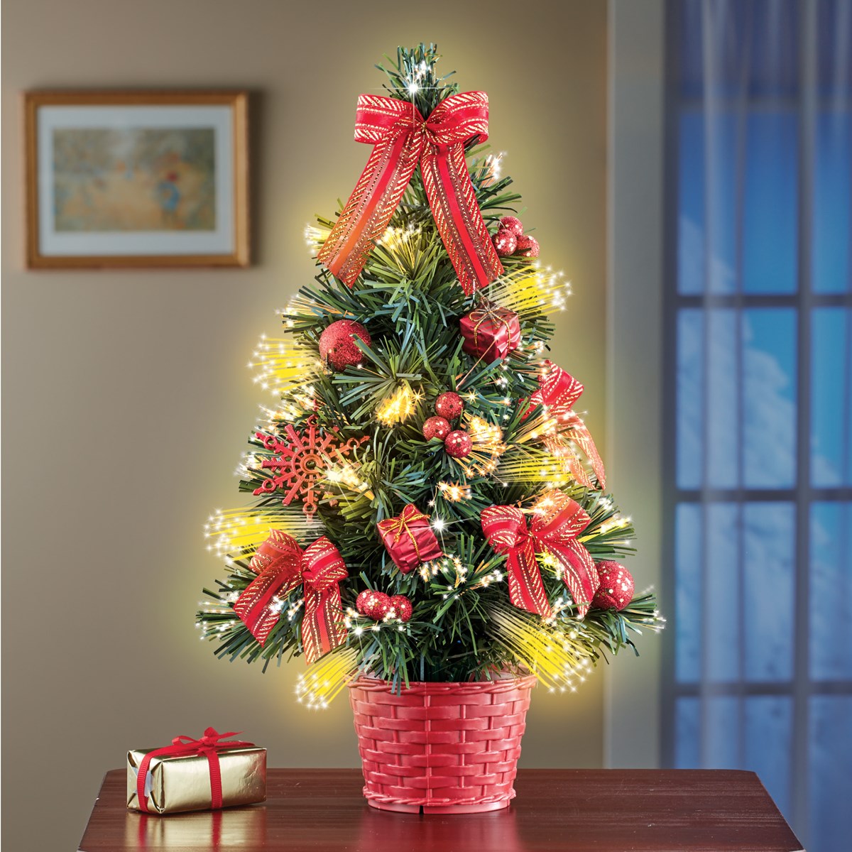 Battery Powered Tabletop Christmas Tree, Lit Collections Etc.