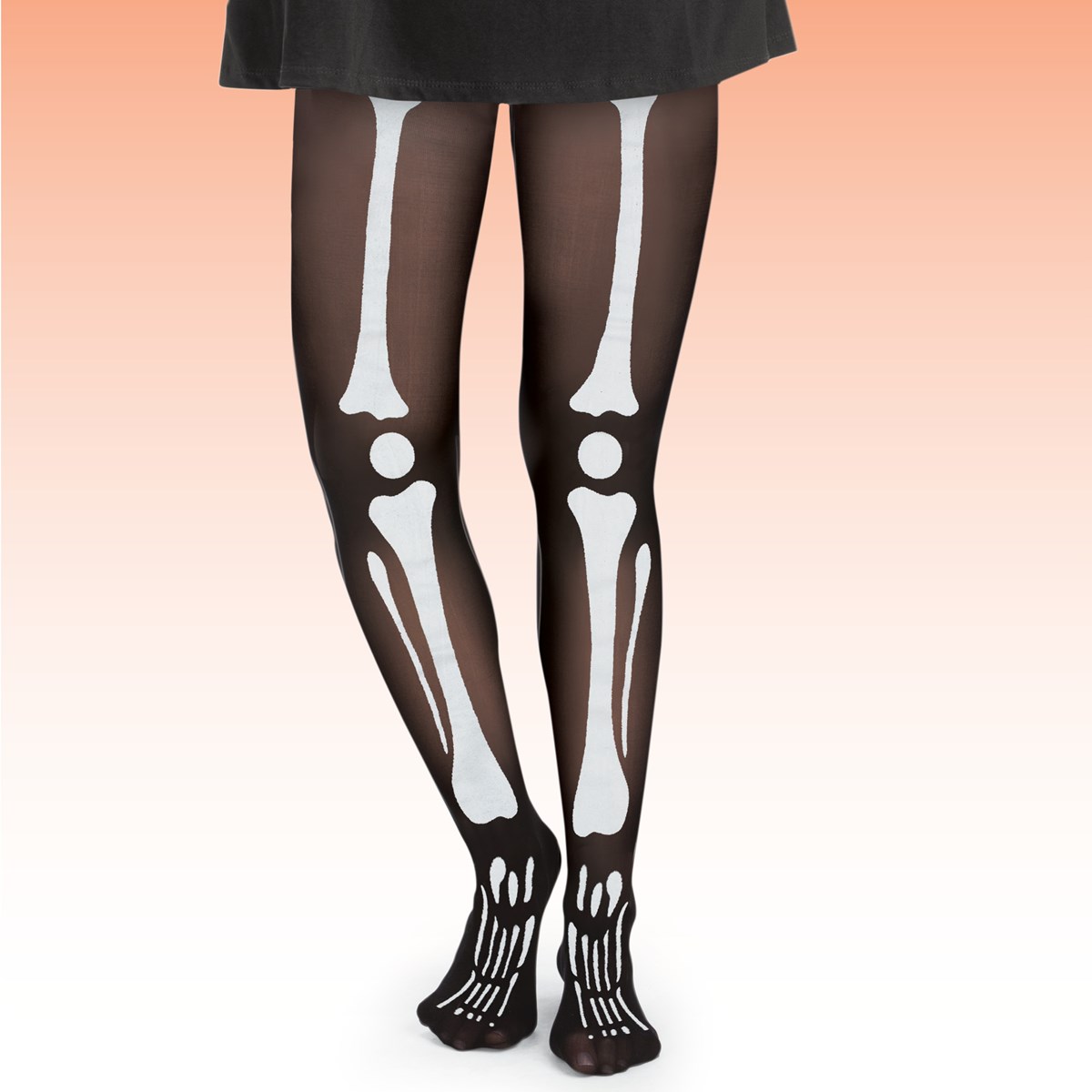 skeleton print tights