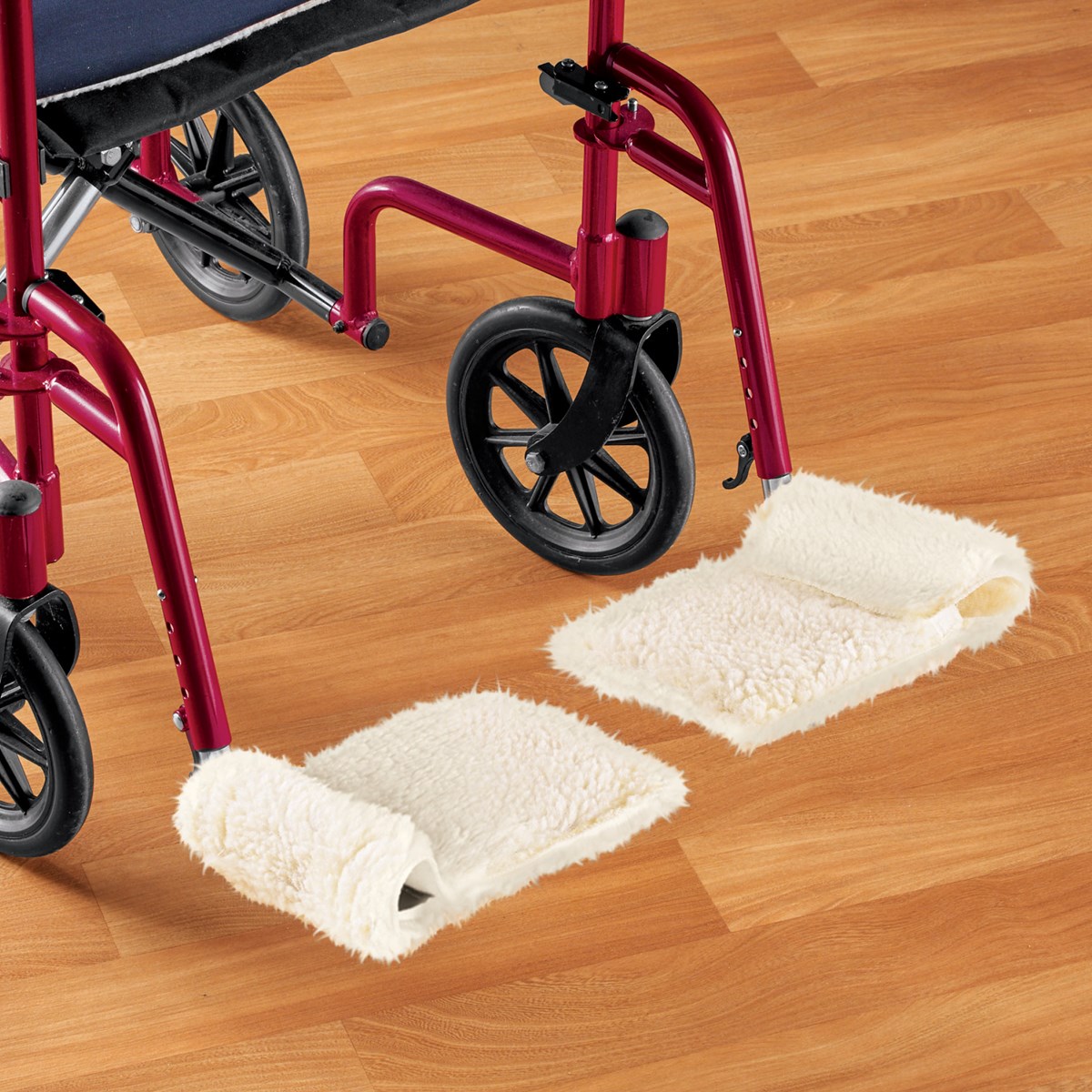 Faux Sherpa Wheelchair Footrest Covers Set of 2 Collections Etc.