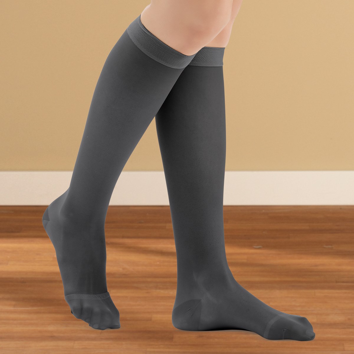 Knee High Compression Stockings, Firm, Closed Toe | Collections Etc.