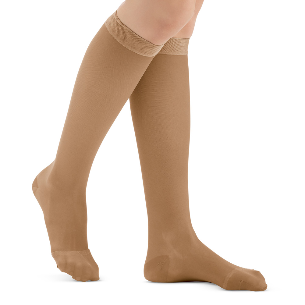 Knee High Compression Stockings, Firm, Closed Toe Large Compression Socks Black