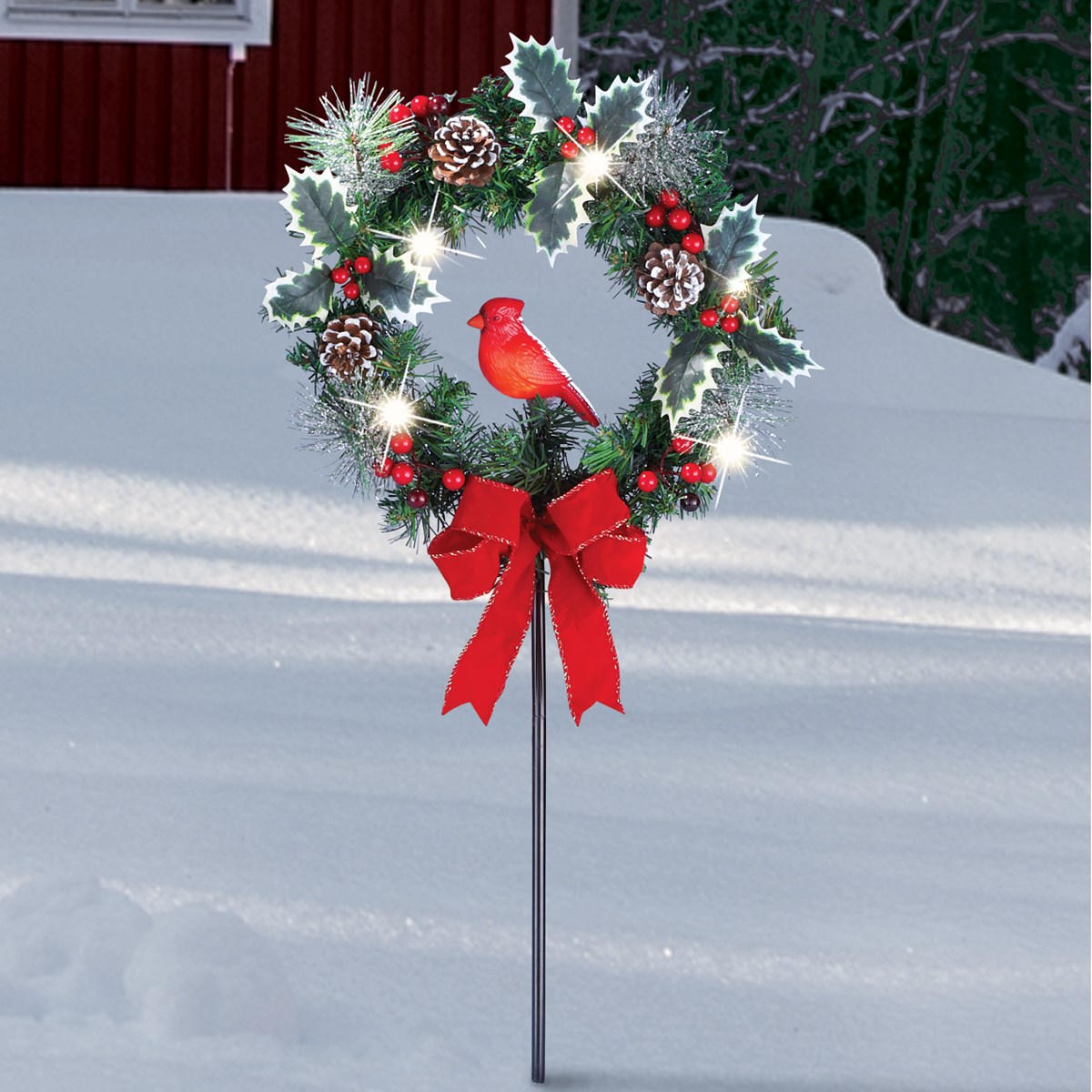 Solar Cardinal Wreath Stake Collections Etc.