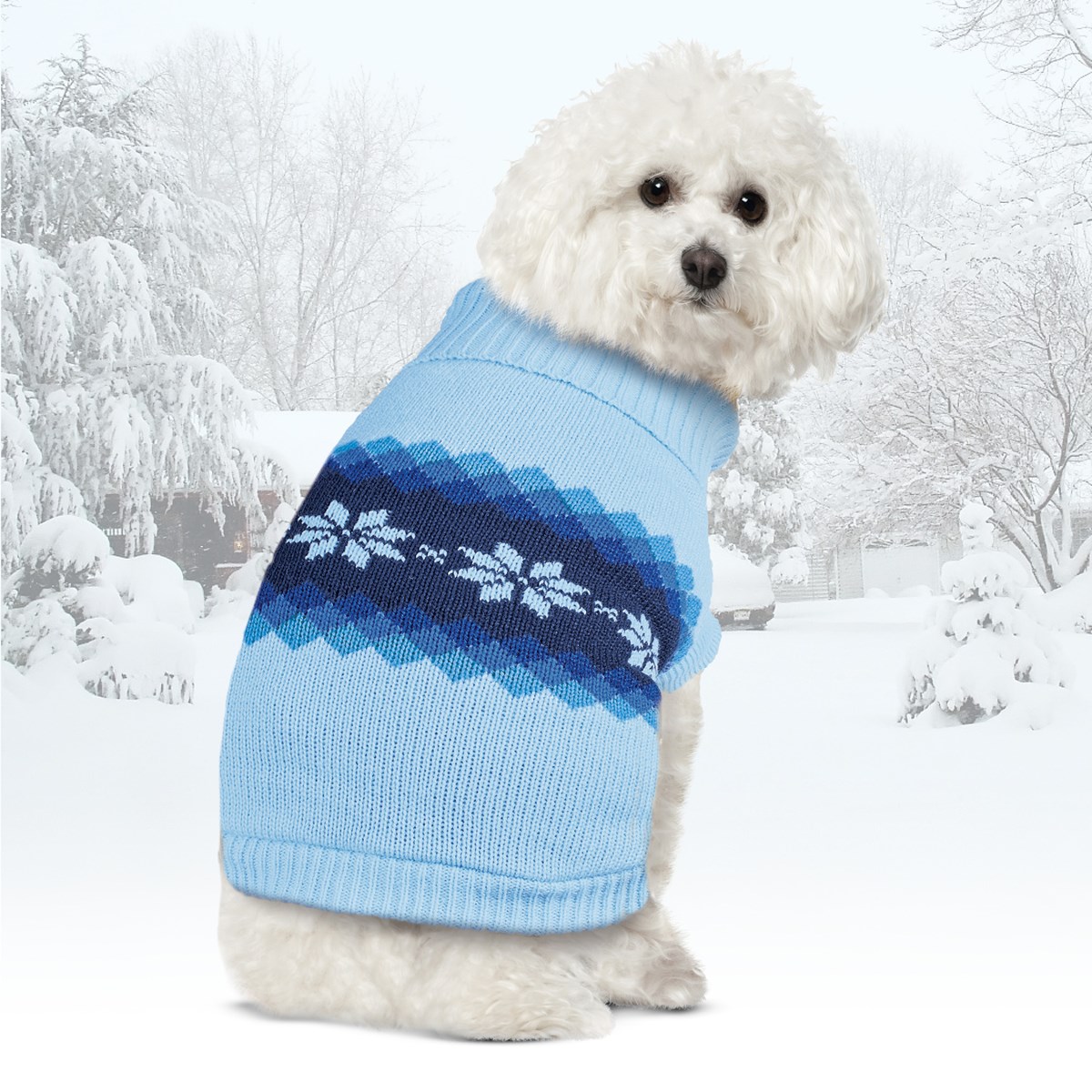 Snowflake Patterned Winter Dog Sweater Collections Etc.