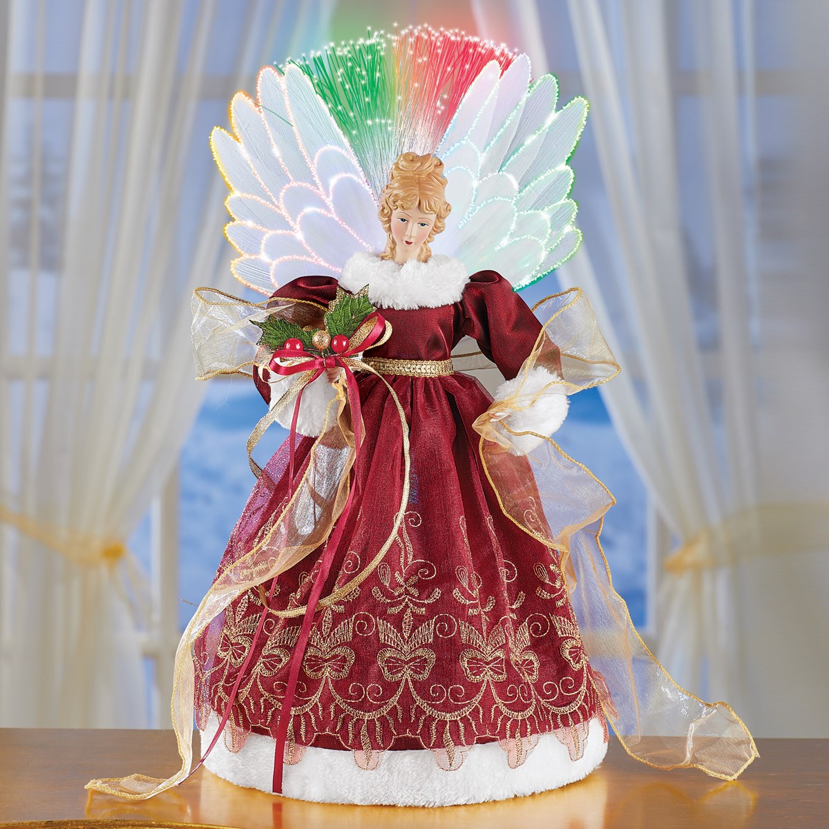 Fiber Optic Color Changing Angel Tabletop Decor Collections Etc.