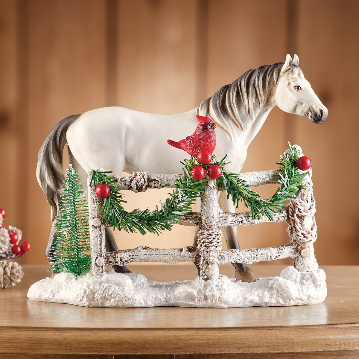 Majestic White Holiday Horse Tabletop Decoration Collections Etc.