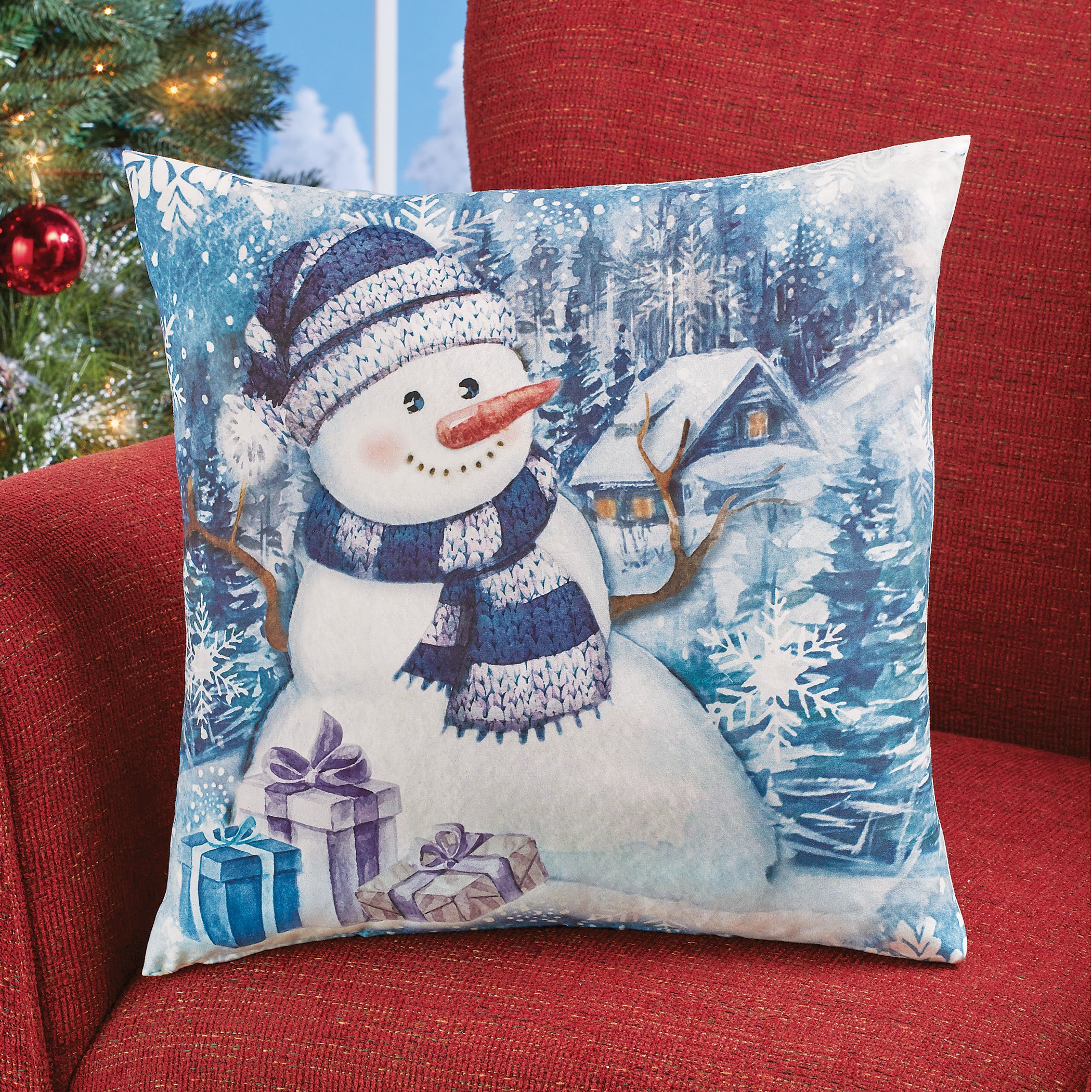 Winter Snowman Decorative Throw Pillow Collections Etc