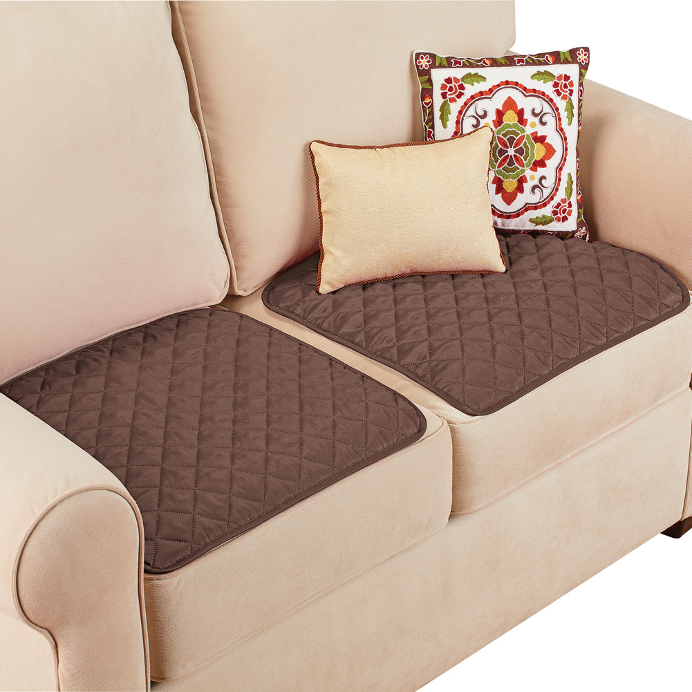 Quilted Waterproof Seat Protector - Set of 2 - Machine Washable, Use for Indoor or Outdoor Seating, Chocolate