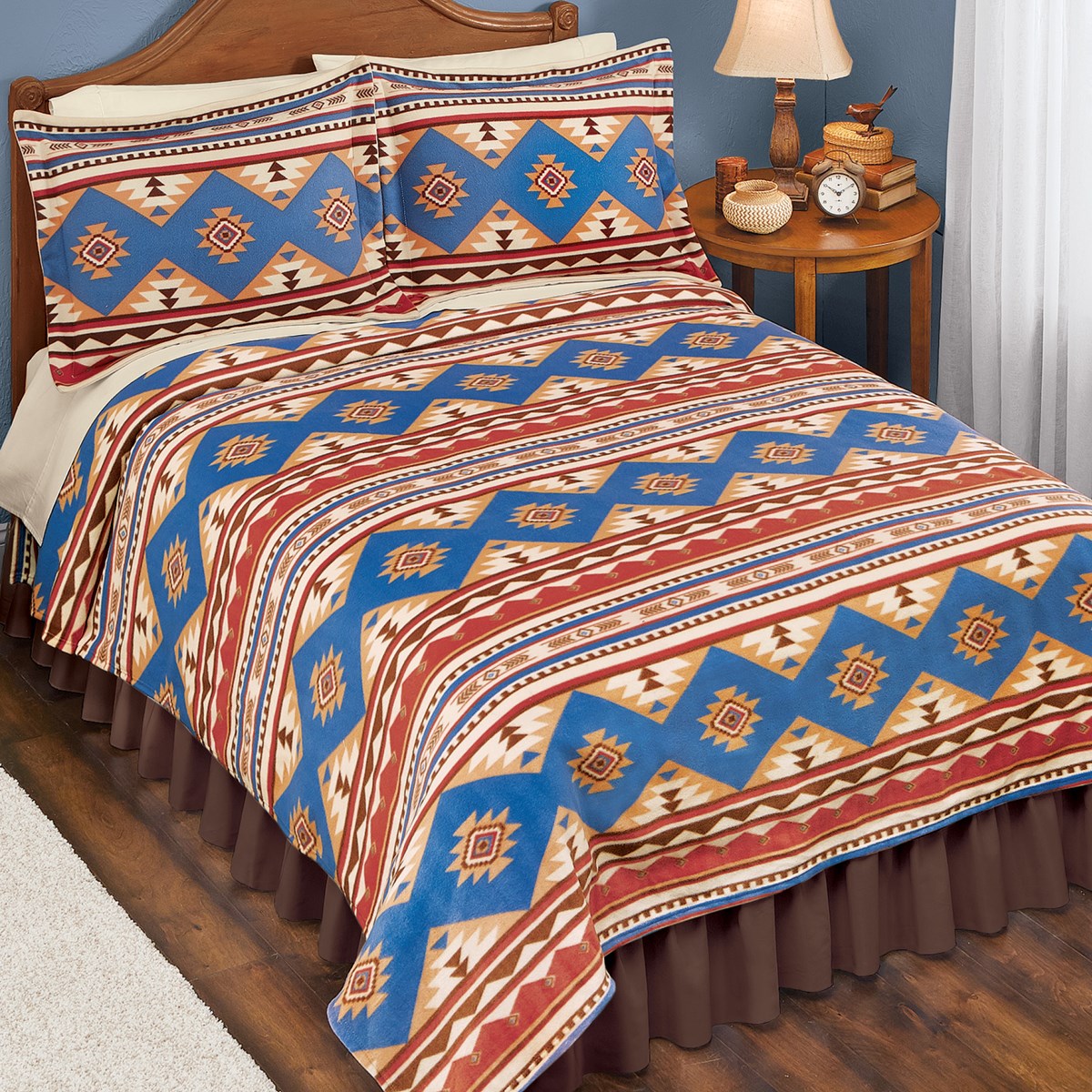 Southwest Aztec Fleece Coverlet Bedding Collections Etc.