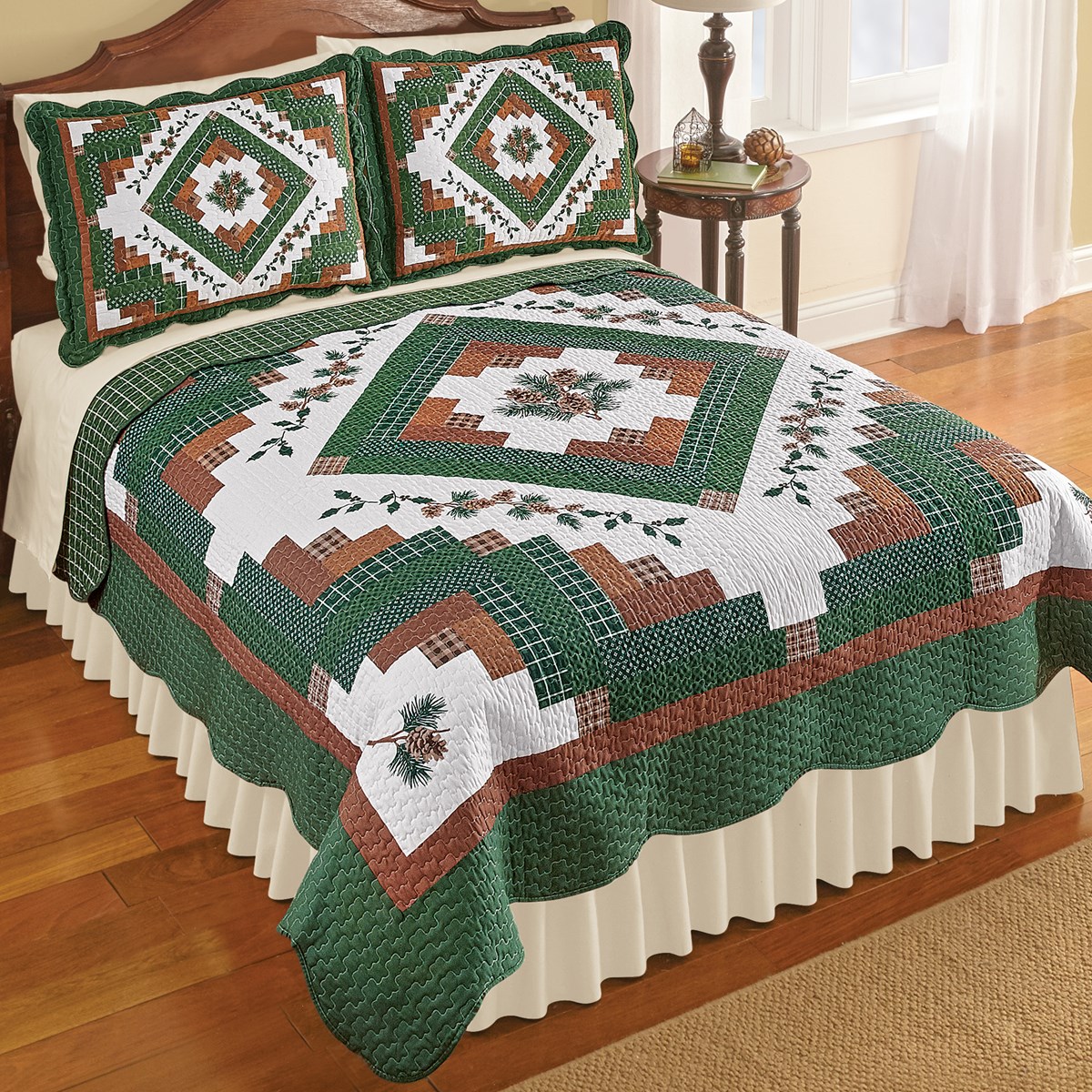 Pinecone Lodge Reversible Patchwork Quilt Collections Etc.