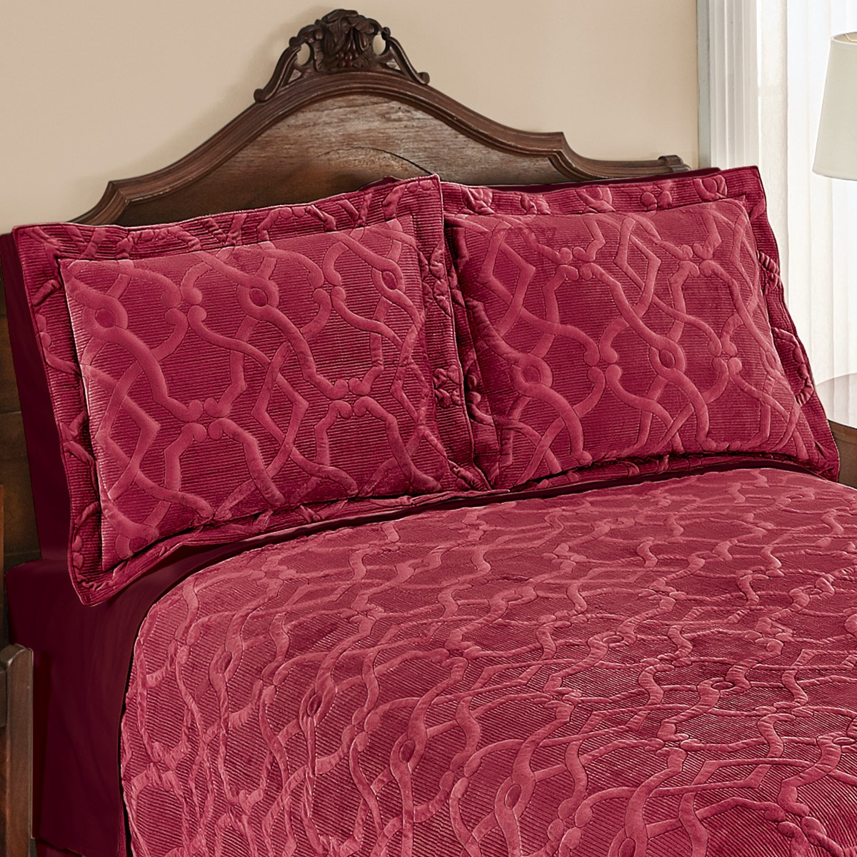 Elegant Velvet Embossed Lattice Sham Collections Etc.