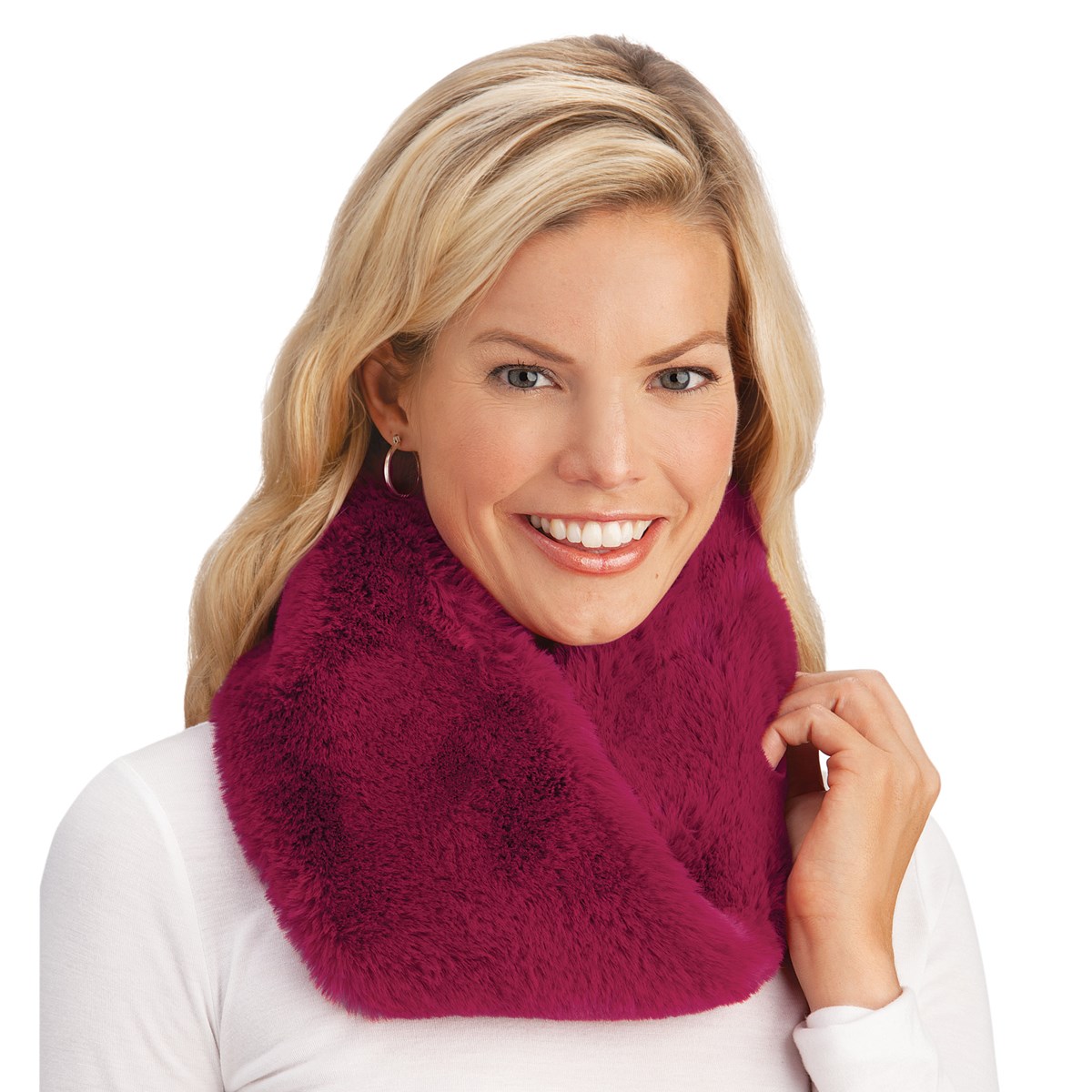Plush Faux Fur Neck Warmer Infinity Scarf Collections Etc.