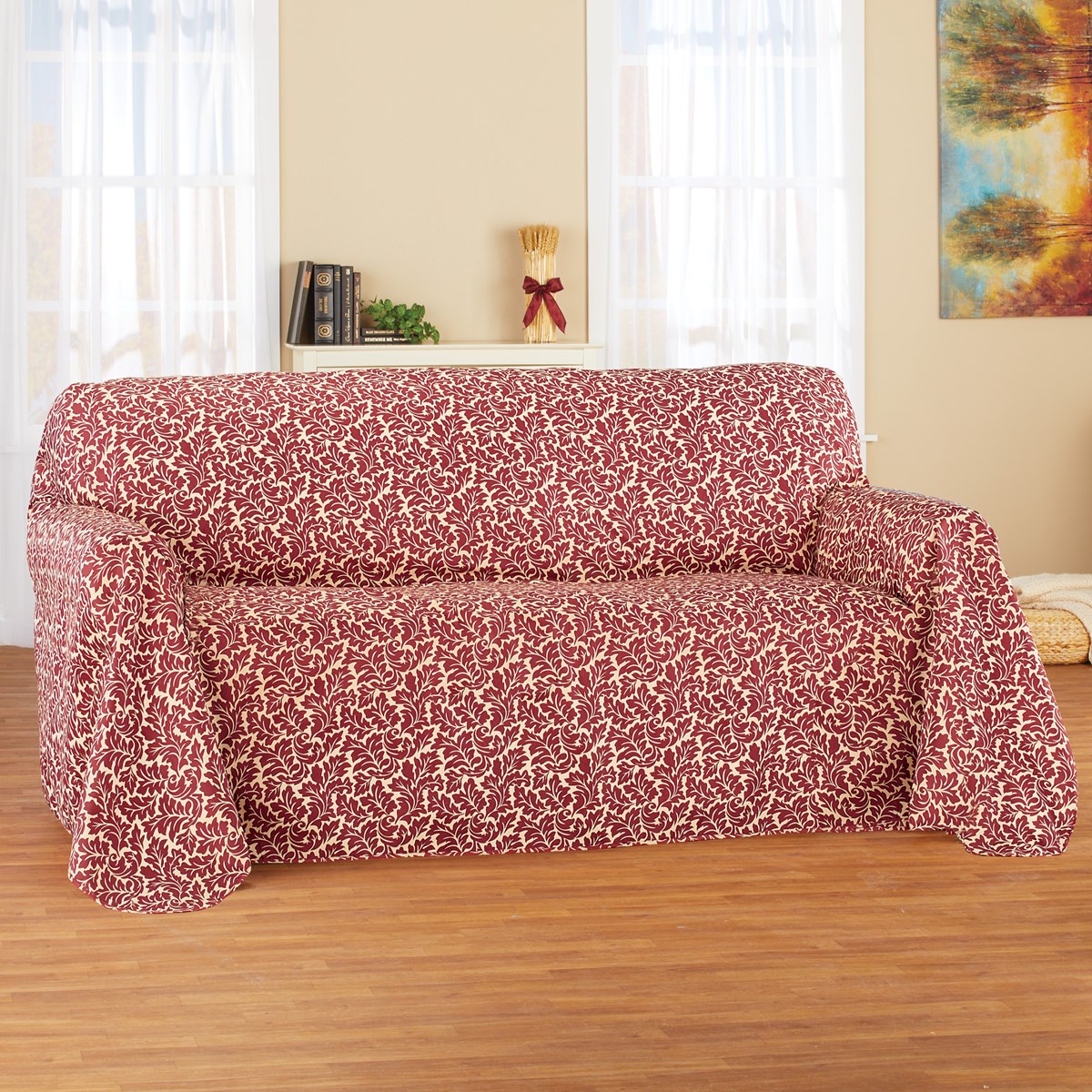 Floral Scroll Pattern Furniture Cover Protector Collections Etc.