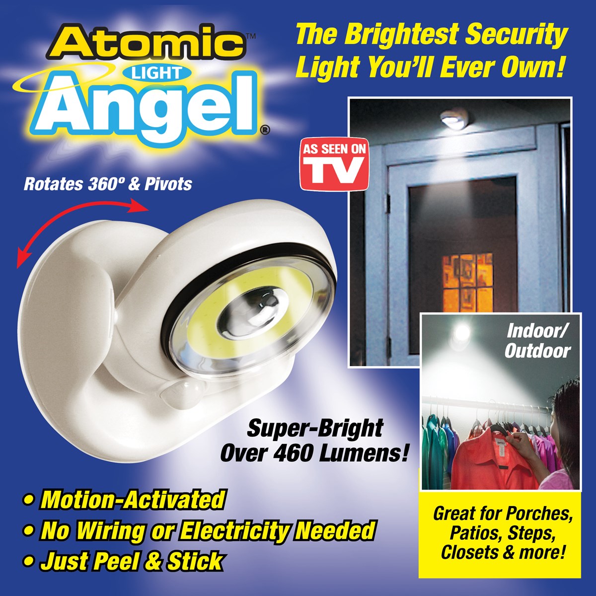 Atomic Light Angel Motion Activated LED Light Collections Etc.