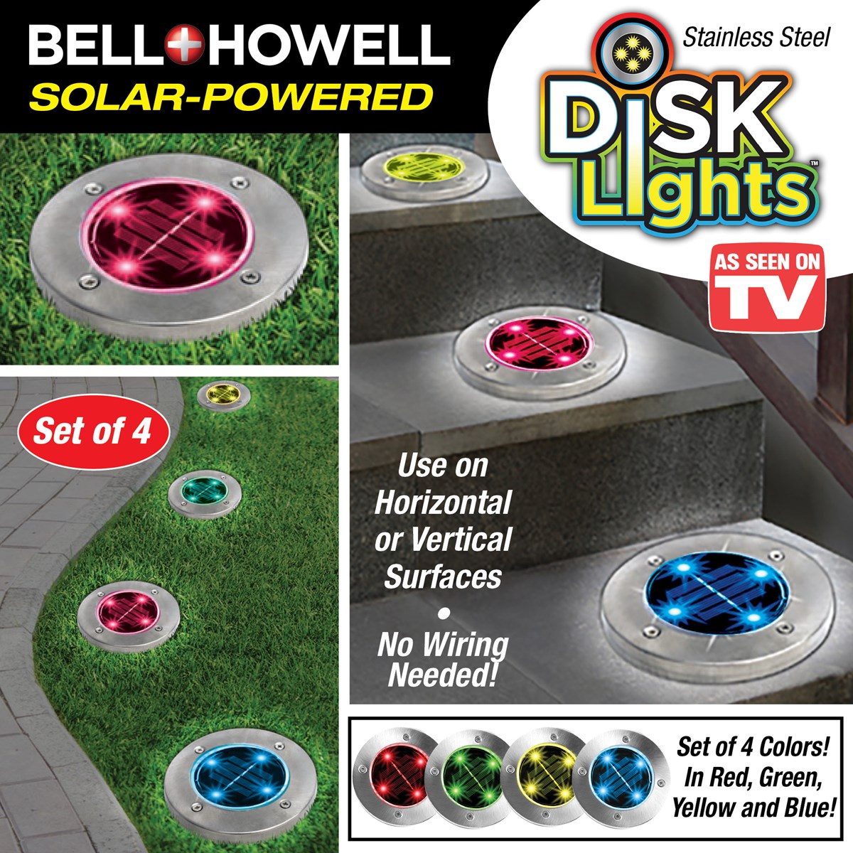 Solar Multicolor Disk Lights 4 Collections Etc.
