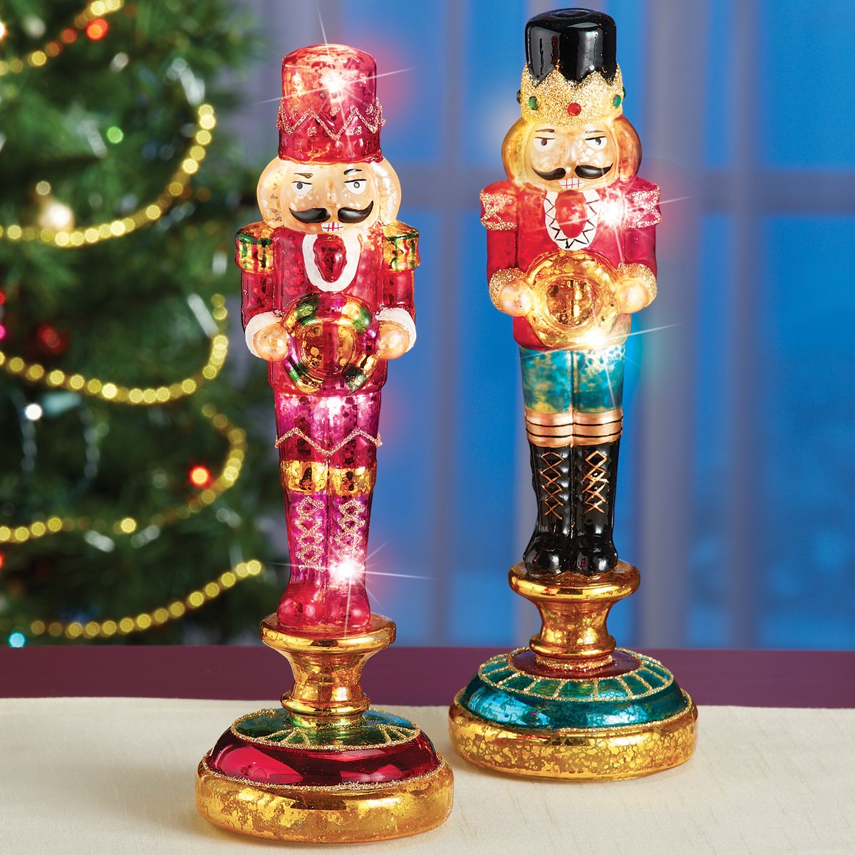 Lighted Tabletop Nutcrackers Set of 2 Collections Etc.