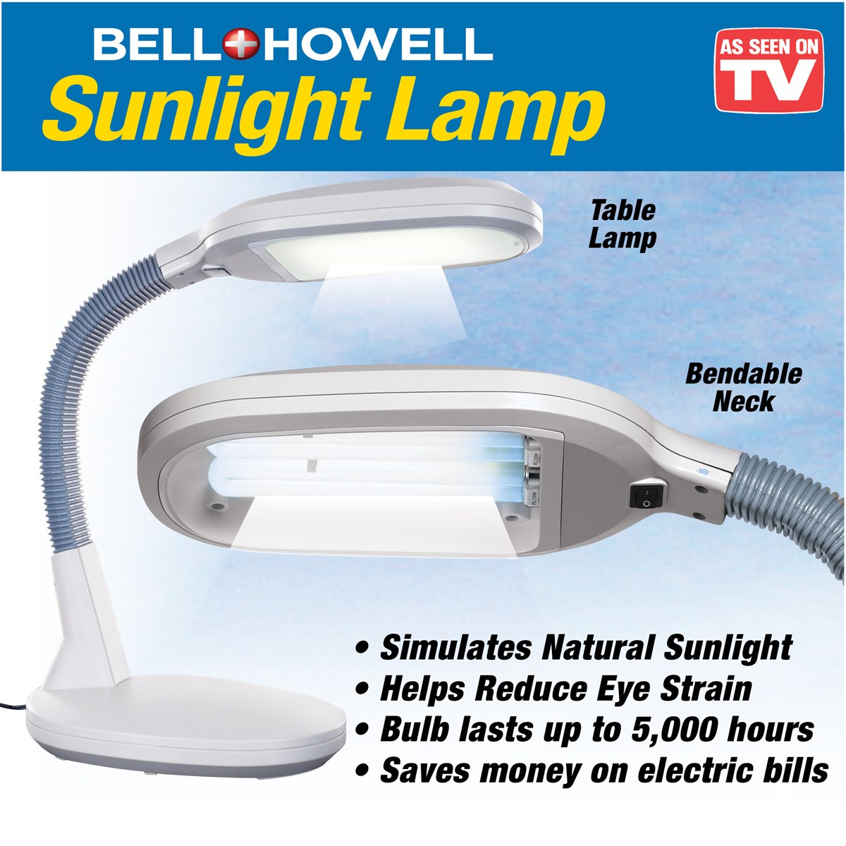 Bell and Howell Table Lamp with Adjustable Neck Collections Etc.