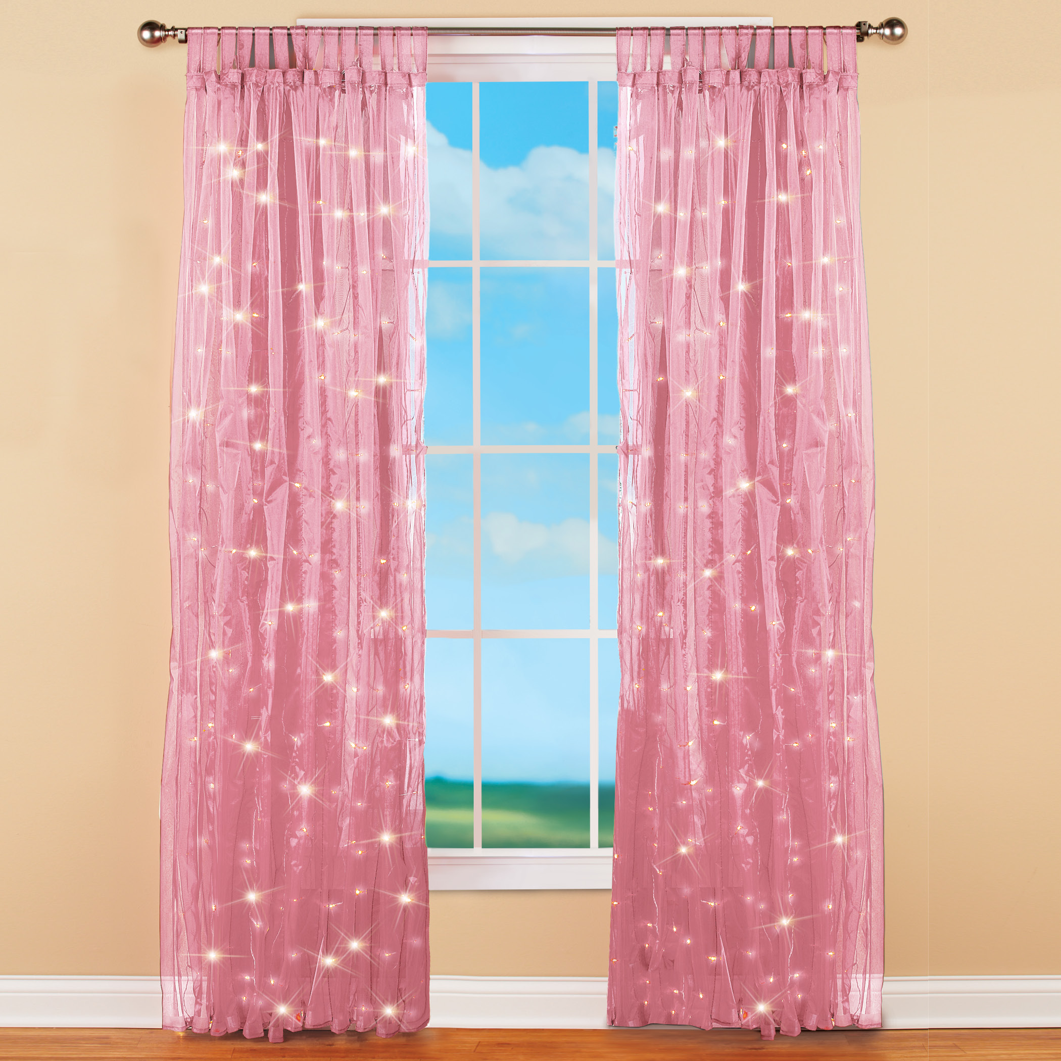 Light Up Magical Sheer Window Curtain Panel Collections Etc