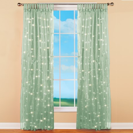 Light Up Magical Sheer Window Curtain Panel Collections Etc