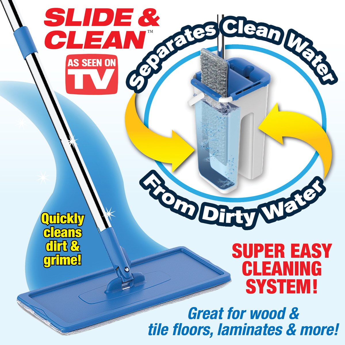 Slide and Clean Mop As Seen on TV Collections Etc.