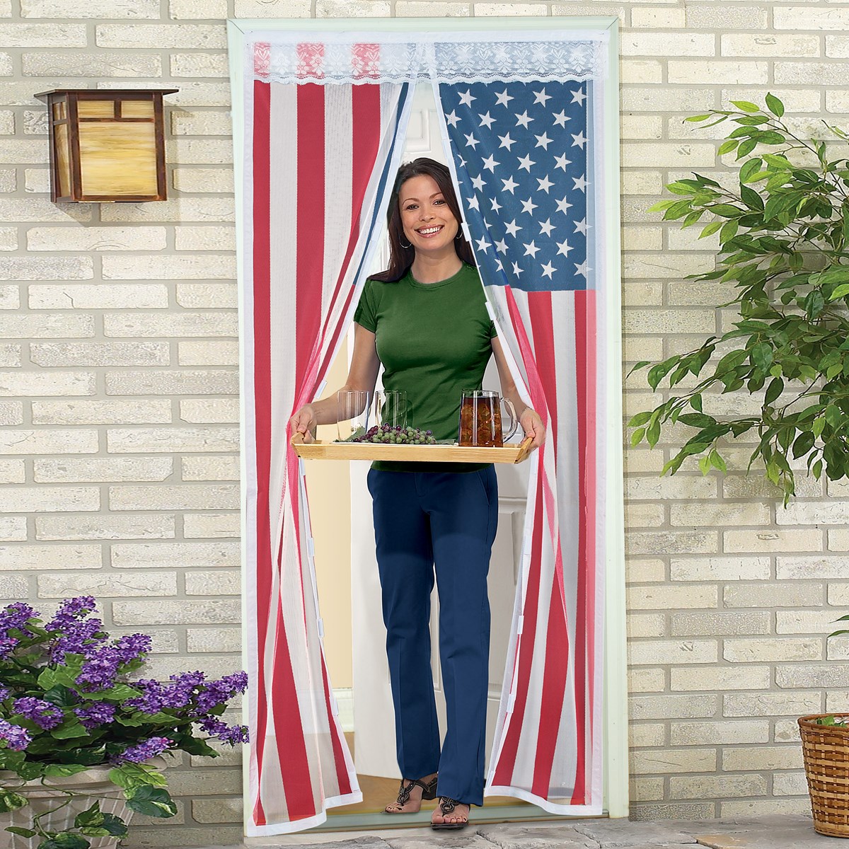 American Flag Printed Mesh Screen Door Collections Etc.