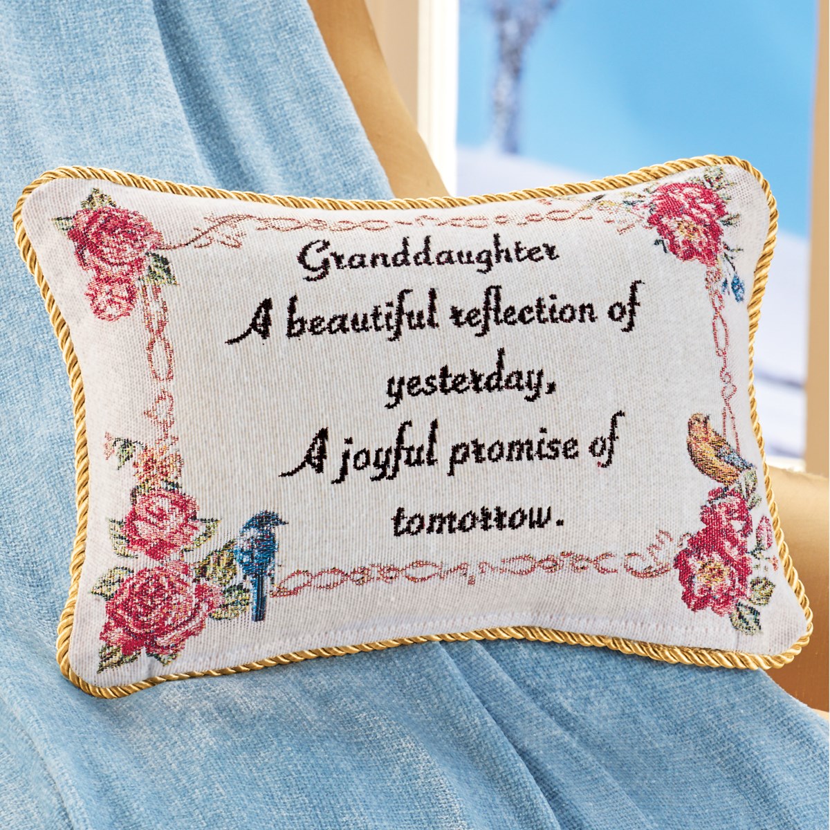 Beautiful Granddaughter Tapestry Throw Pillow Collections Etc.