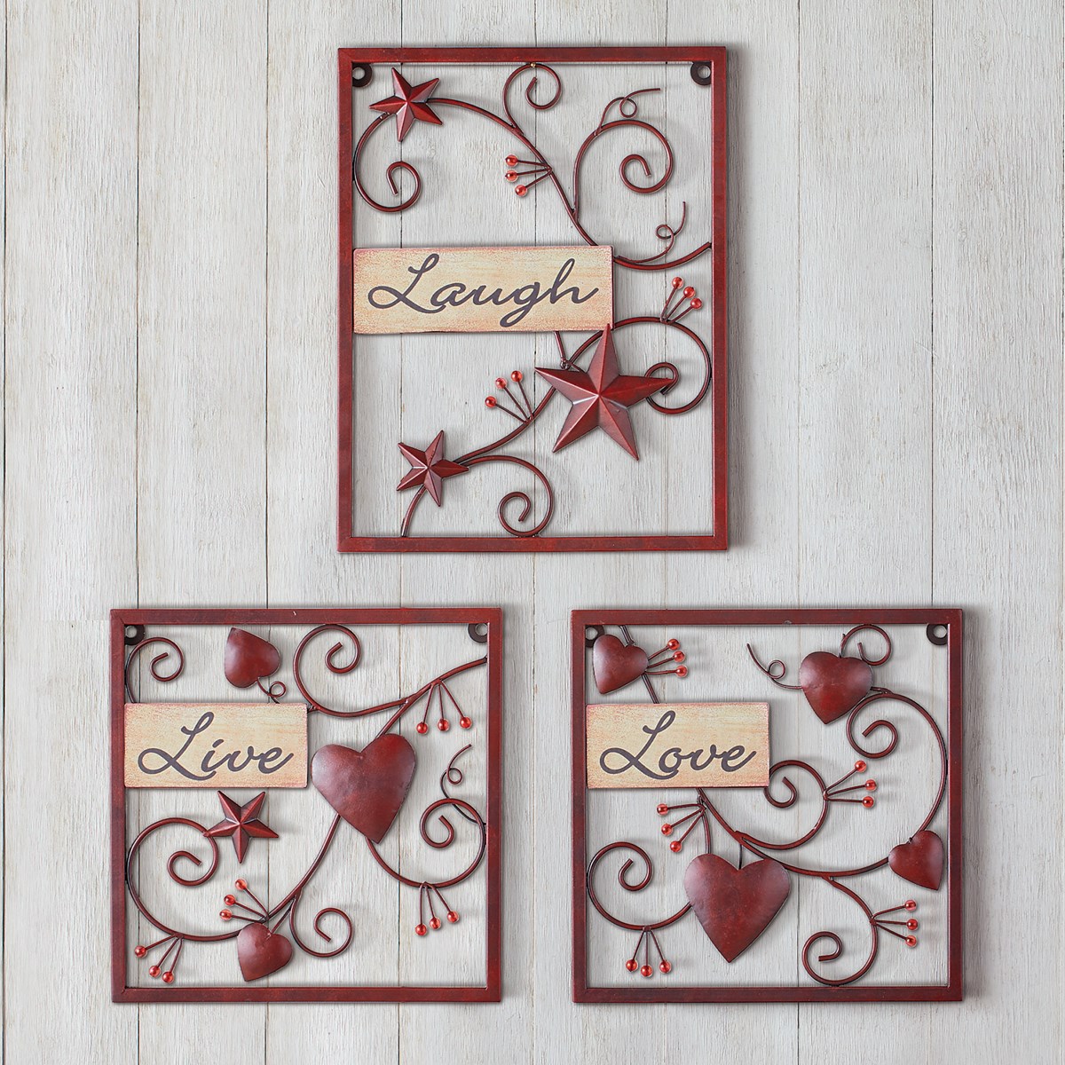 Country Live Laugh Love Metal Wall Decor Collections Etc.