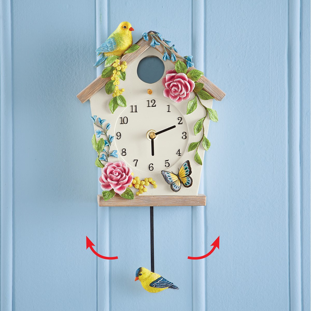 Botanical Birdhouse Clock Collections Etc.