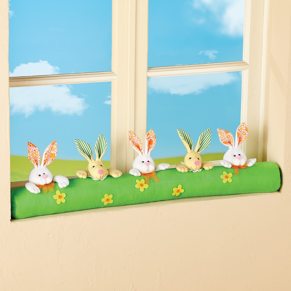 Springtime Bunny Draft Dodger Window Decoration | Collections Etc.