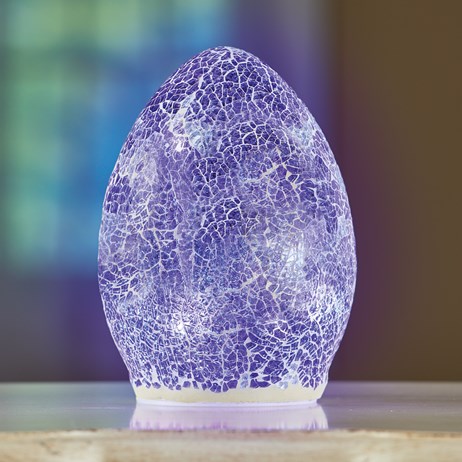 Lighted Sparkling Pastel Mosaic Eggs Collections Etc