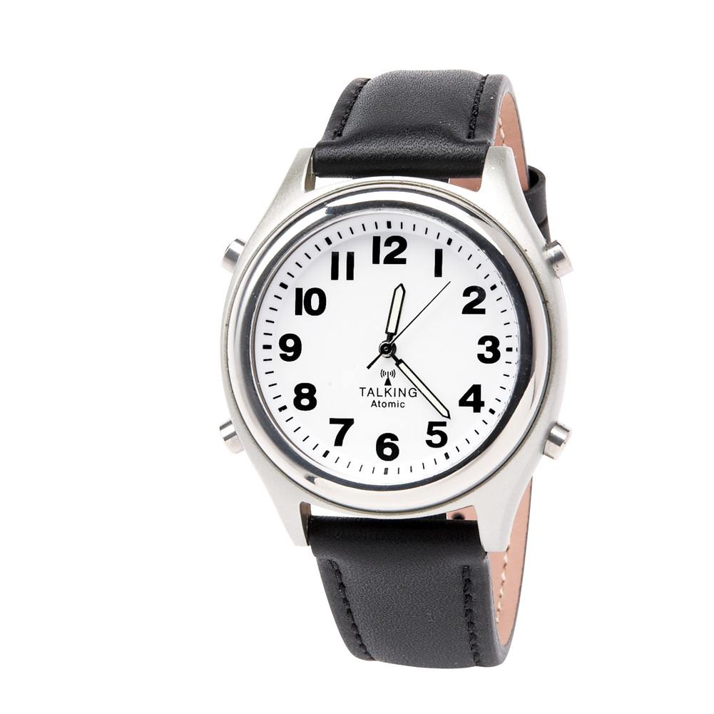 Easy To Read Talking Atomic Watch Silver