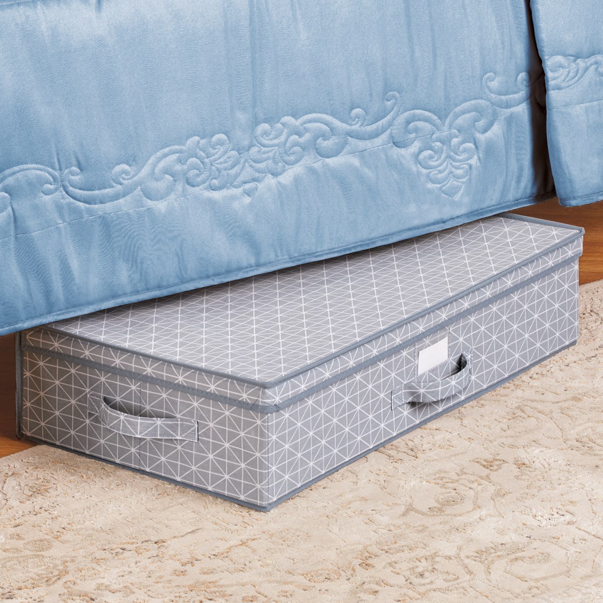 SpaceSaving Under Bed Storage Box with Durable Handle Collections Etc.
