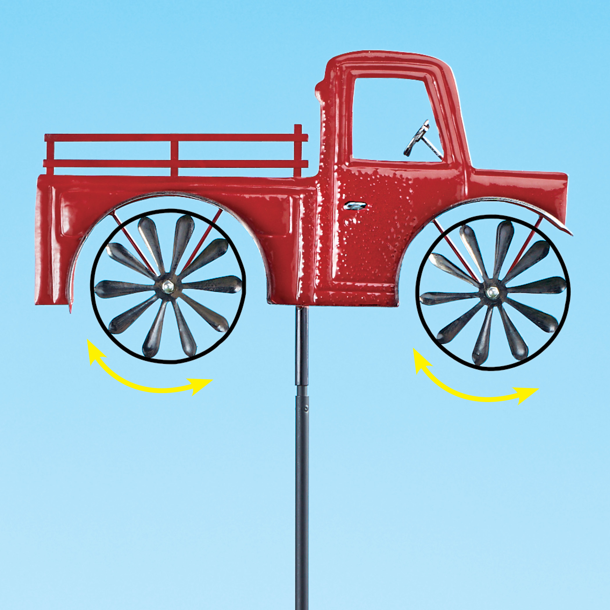 TRUCK Metal plant stake YARD ART fairy garden potted plant pick-up