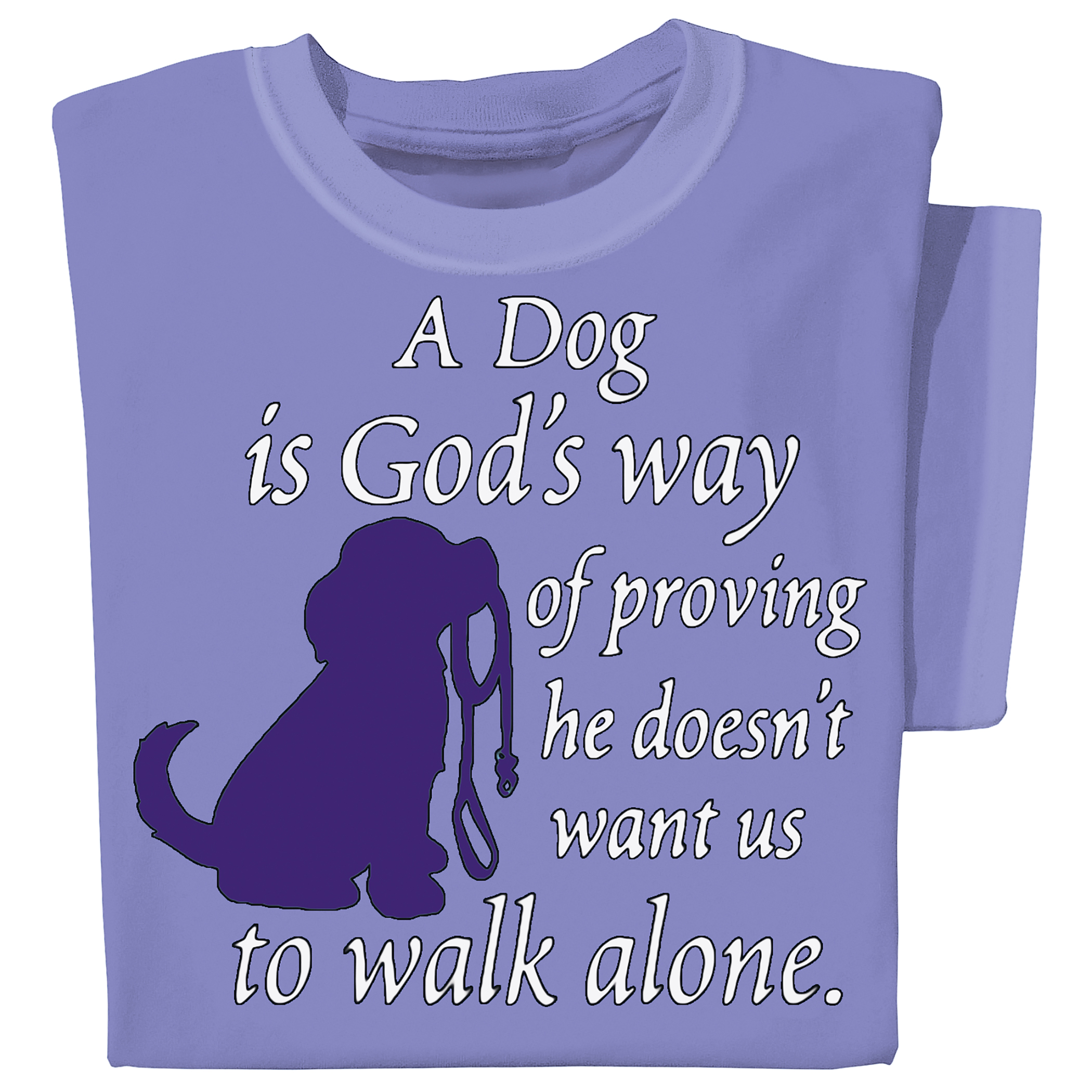 Ein Hund ist Gottes Weg Kurzarm T-Shirt mit Rundhalsausschnitt - Spiritueller Spruch - Bild 5 von 8