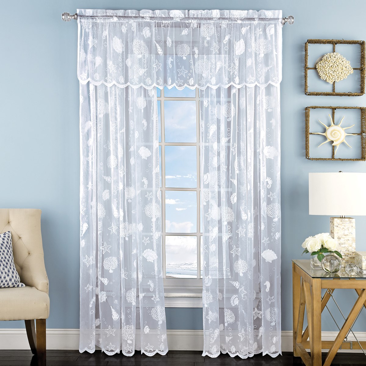 Nautical Design Lace Curtain Panel Collections Etc.