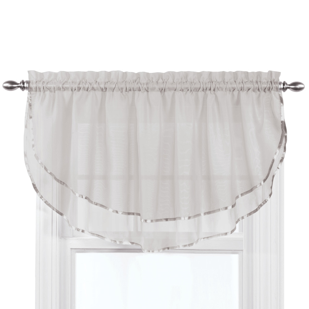 Stylemaster Elegance Sheer Voile, 60" X 24" | Ascot Valance, Gold, Silver