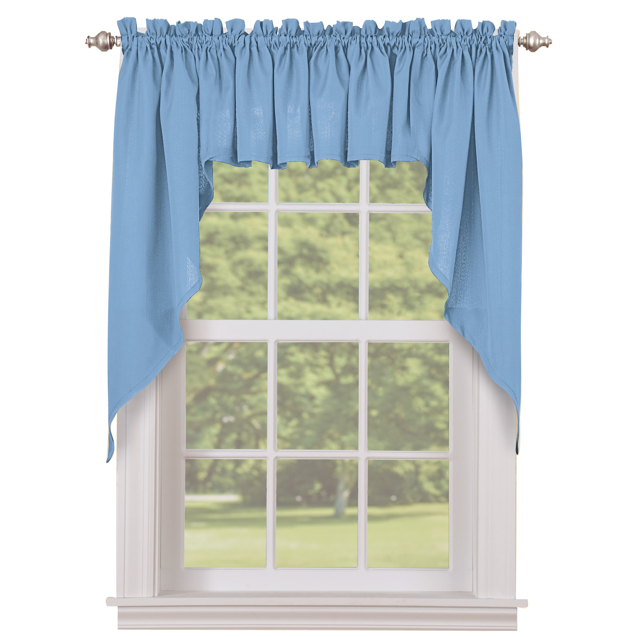 Lorraine Home Fashions 00200-SWAG-00003 Ribcord Swag Pair, 54-Inch x 38-Inch, Blue