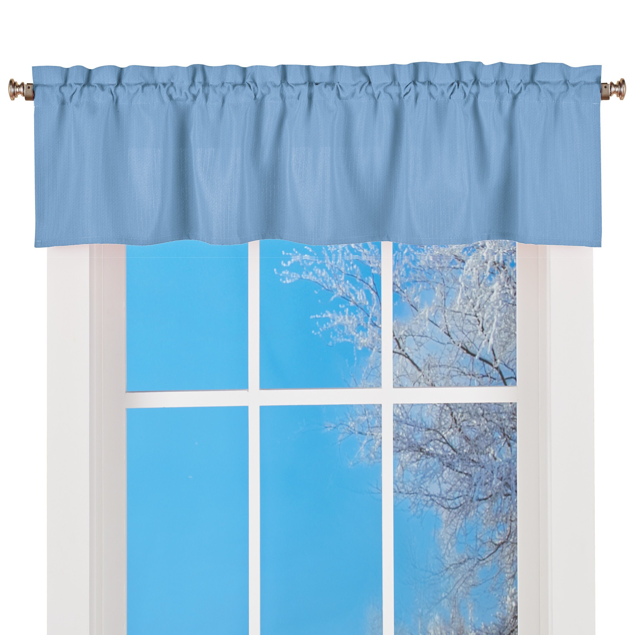 Lorraine Home Fashions 00200-V-00003 Ribcord Valance, 54-Inch x 12-Inch, Blue