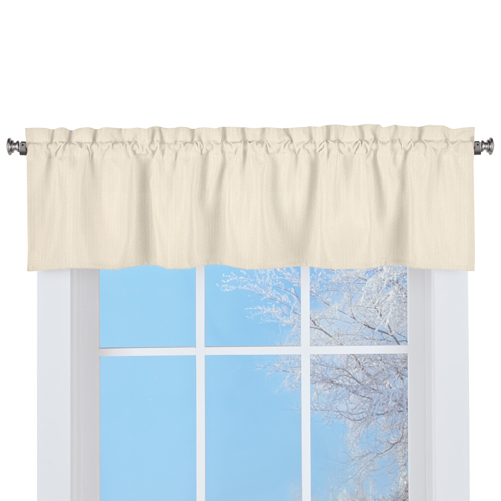 Lorraine Home Fashions Ribcord Valance, 54-Inch x 12-Inch, Buttercream