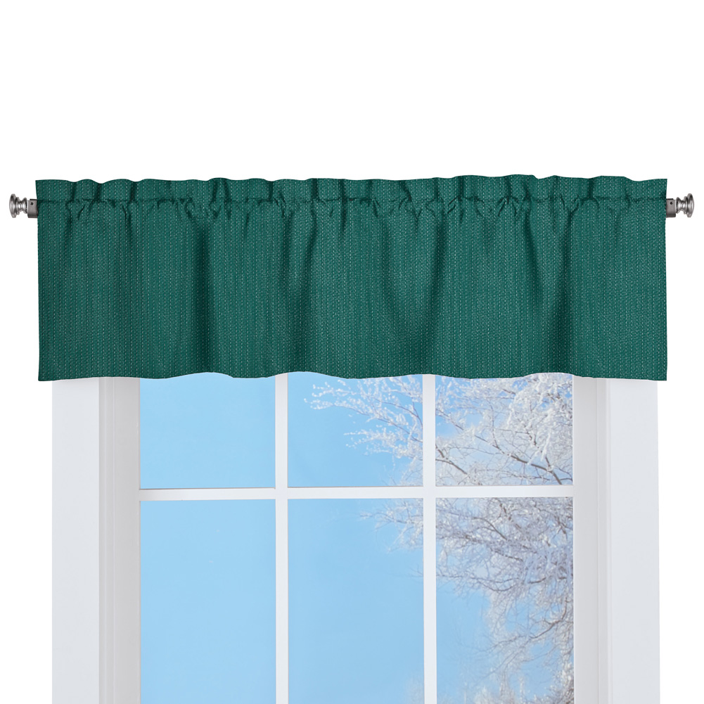 Lorraine Home Fashions Ribcord Valance, 54-Inch x 12-Inch, Evergreen, Hunter Green