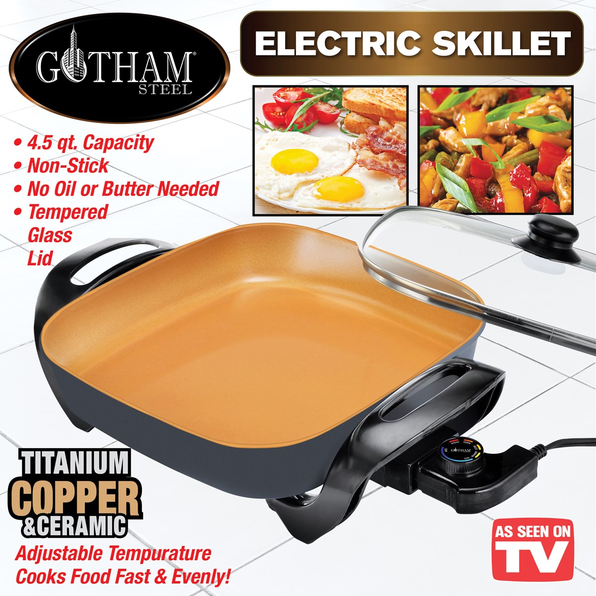 Gotham Steel Electric Skillet As Seen On TV Collections Etc.