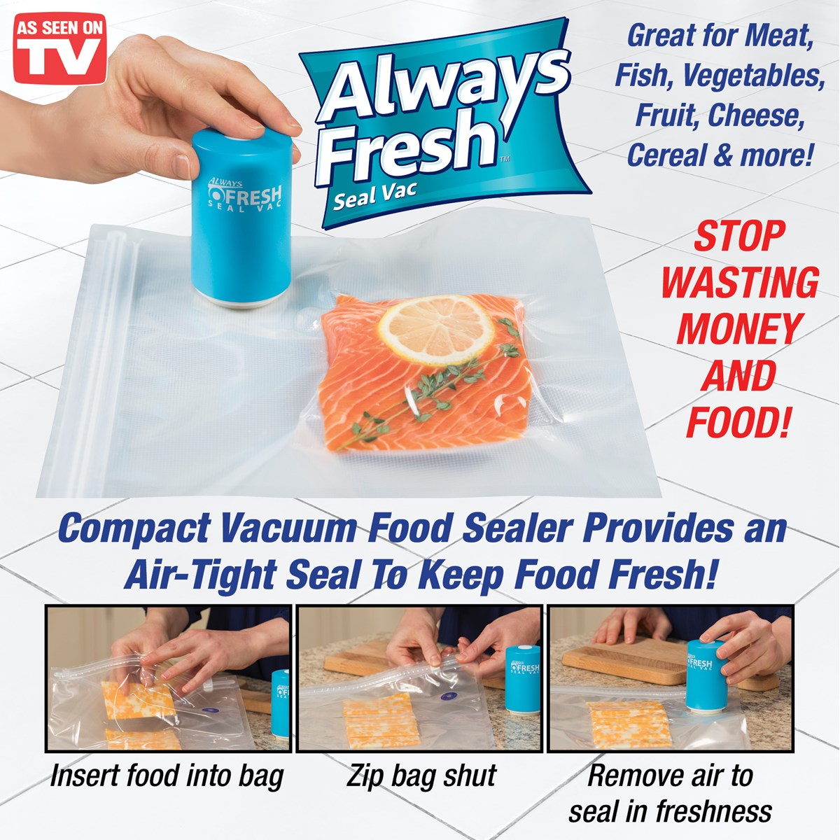 Always Fresh Seal Vac As Seen On TV Collections Etc.