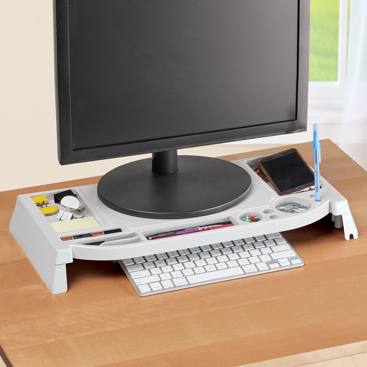 Desktop Computer Organizer Stand and Riser Collections Etc.