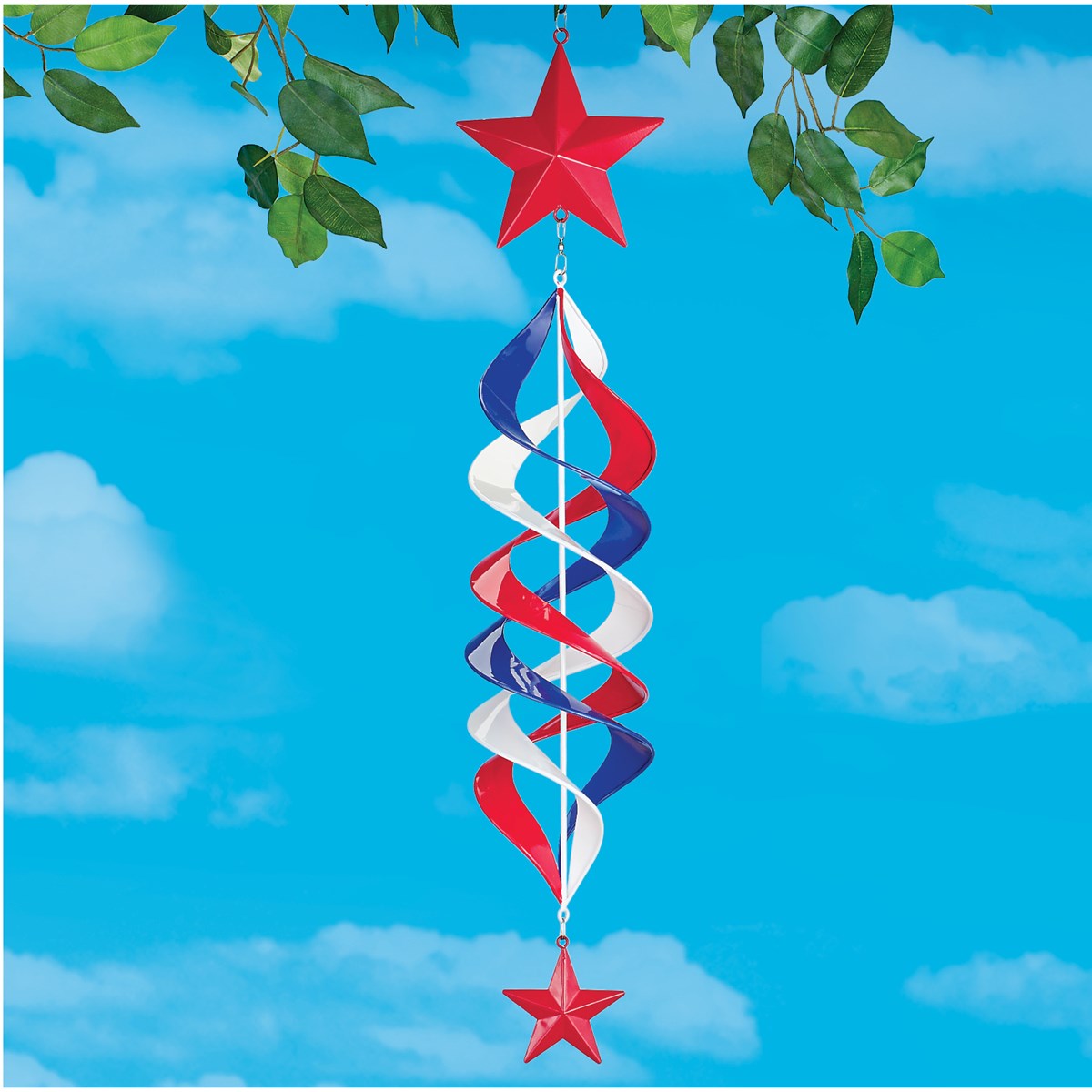 Patriotic Metal Star Hanging Wind Spinner Collections Etc.